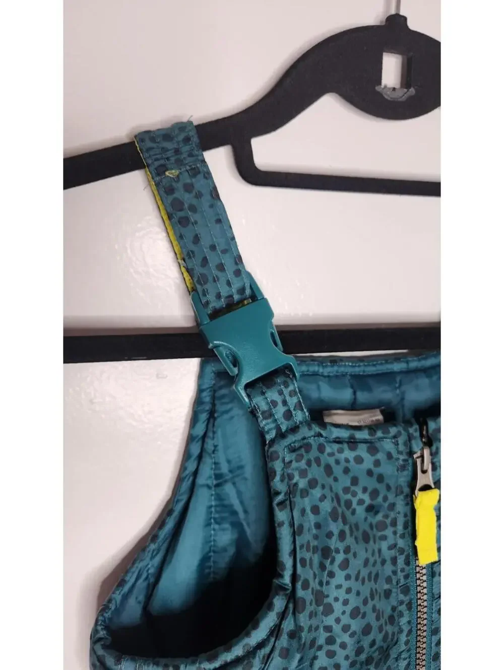 Carters Snow Bib Pants Toddler Girls 3T Teal Black Dot Insulated Winter
